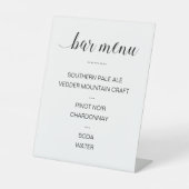 Elegant Drink Bar Menu Wedding Reclamebord Met Voetstuk (Voorkant)