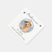 Elegant Drink op me Aangepast foto-hondenweddensch Servet (Hoek)