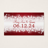 Elegant Drink Voucher Magic Sparkle Red Visitekaartje (Achterkant)