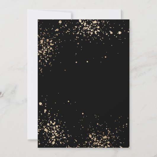 Elegant Dripping Clock New Years Eve Party Invitat Kaart (Achterkant)