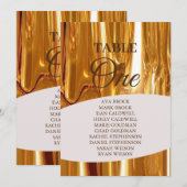 Elegant Dripping Gold Tabel 1 One Seating Chart Kaart (Voorkant / Achterkant)