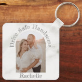 Elegant drive Safe Gift to Husband Boyvriend Foto Sleutelhanger (Achterkant)