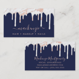 Elegant Driving Roos Gold Marble Visitekaartje