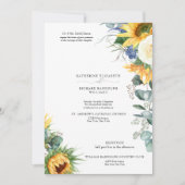 Elegant Driving Sunflower Floral Wedding 2 Kaart (Voorkant)