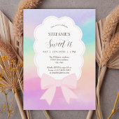 Elegant Dromerig Roze Bow Sweet 16 Verjaardagsfees Kaart