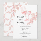 Elegant druivenfruit Champagne Vrijgezellenfeest Kaart (Voorkant / Achterkant)