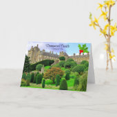 Elegant Drummond Clan's Castle Gardens Kerstmis H Kaart (Gele Bloem)