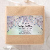 Elegant druppelt holografisch kartonetiket etiket (Insitu)