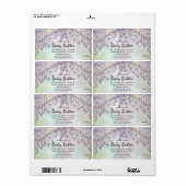 Elegant druppelt holografisch kartonetiket etiket (Full Sheet)