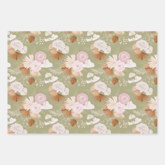 Elegant Dry Palms en Anthurium Inpakpapier Vel (Voorkant 2)