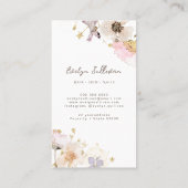 Elegant dry visitekaartje (Achterkant)