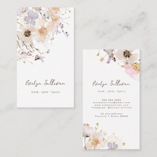 Elegant dry visitekaartje (Voorkant / Achterkant)