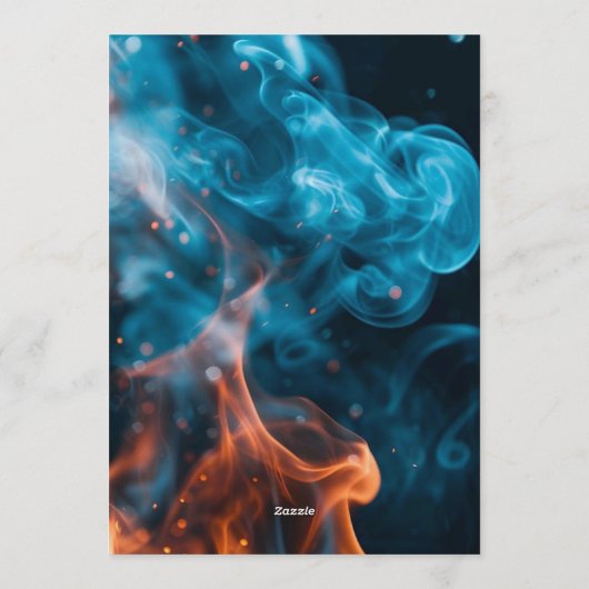 Elegant Dual Flame Wedding Invitation Kaart (Achterkant)