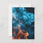 Elegant Dual Flame Wedding Invitation RSVP Kaartje (Achterkant)