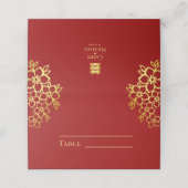Elegant dubbel geluk Chinese bruiloft rood Plaatskaartje (Buitenkant ongevouwen)