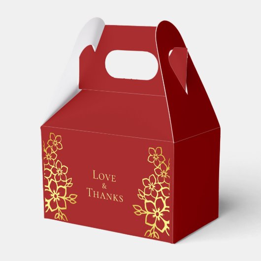 Elegant dubbel geluk Chinese trouwflorale Bedankdoosjes (Achterkant)