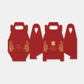 Elegant dubbel geluk Chinese trouwflorale Bedankdoosjes (Uitgevouwen)