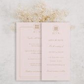 Elegant dubbel geluk roze Moderne sparen de Datum