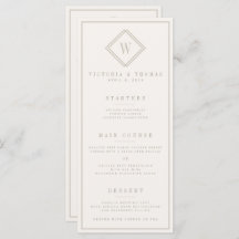 Elegant dubbelzijdig beige minimalistisch bruiloft