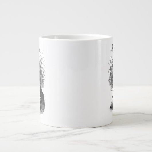 Elegant Duck Hunter Scene Graphic - Natuur en Wil Grote Koffiekop (Voorkant)