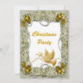 Elegant duif peace gold Kerstmis Kaart (Voorkant)