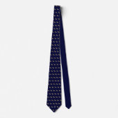 Elegant Duits Herder Patroon Monogram Blauw Stropdas (Voorkant)