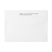 Elegant dun 24x aangepaste bruiloft retour adres (Achterkant)