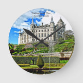 Elegant Dunrobin Castle Scotland Sutherland Clan Ronde Klok (Voorkant)