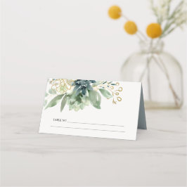 Elegant Dusky Blue Green Succulent Foliage Weddens Plaatskaartje