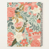 Elegant Dusky Blue Oranje Blush Ambrosia Floral Planner (Achterkant)