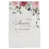 Elegant Dusky Blush Roos Floral Vrijgezellenfeest Medium Cadeauzakje (Achterkant)