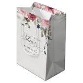 Elegant Dusky Blush Roos Floral Vrijgezellenfeest Medium Cadeauzakje (Achterkant Gekanteld)