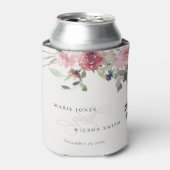 Elegant Dusky Blush Roos Wildflower Wedal Wedding Blikjeskoeler (Blikje Voorkant)