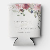 Elegant Dusky Blush Roos Wildflower Wedal Wedding Blikjeskoeler (Voorkant)