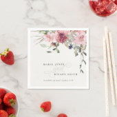 Elegant Dusky Blush Roos Wildflower Wedal Wedding Servet (Insitu)