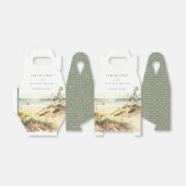 Elegant Dusky Coastal Beach Sun Seascape Wedding Bedankdoosjes (Uitgevouwen)