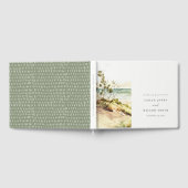 Elegant Dusky Coastal Beach Sun Seascape Wedding Gastenboek (Volledig)