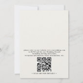 Elegant Dusky Coastal Sand Beach QR Code Wedding Kaart (Achterkant)