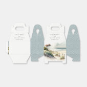 Elegant Dusky Coastal Sand Beach Seascape Wedding Bedankdoosjes (Uitgevouwen)