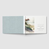 Elegant Dusky Coastal Sand Beach Seascape Wedding Gastenboek (Volledig)