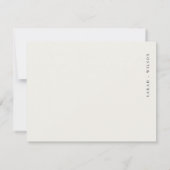 Elegant Dusky Coastal Sand Beach Seascape Wedding RSVP Kaartje (Achterkant)