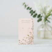 Elegant Dusky Floral Blush Stud die beeldscherm ve Visitekaartje (Staand voorkant)