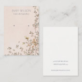 Elegant Dusky Floral Blush Stud die beeldscherm ve Visitekaartje (Voorkant / Achterkant)