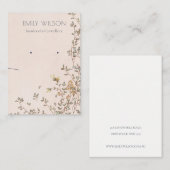 Elegant Dusky Floral Pink Earning Ketting Display Visitekaartje (Voorkant / Achterkant)