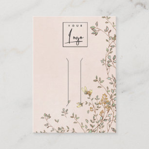 Elegant Dusky Floral Vine Blush Hair Clip Display Visitekaartje