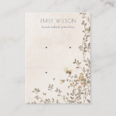 Elegant Dusky Floral Vine Ivory 2 Veroorbaar beeld Visitekaartje (Voorkant)
