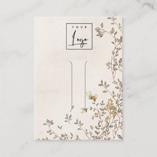 Elegant Dusky Floral Vine Ivory Hair Clip Display Visitekaartje (Voorkant)