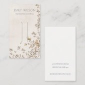 Elegant Dusky Floral Vine Ivory Hair Clip Display Visitekaartje (Voorkant / Achterkant)