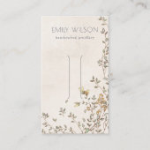 Elegant Dusky Floral Vine Ivory Hair Clip Display Visitekaartje (Voorkant)