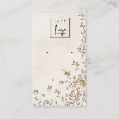 Elegant Dusky Floral Vine Logo Veroorbaar beeldsch Visitekaartje (Voorkant)